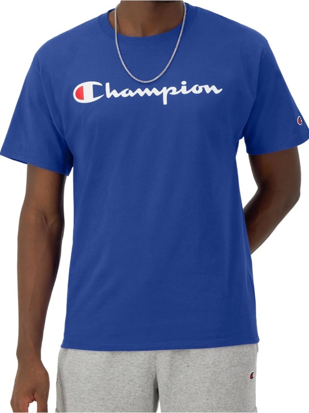 Champion Short Sleeve T-shirt-Royal Blue